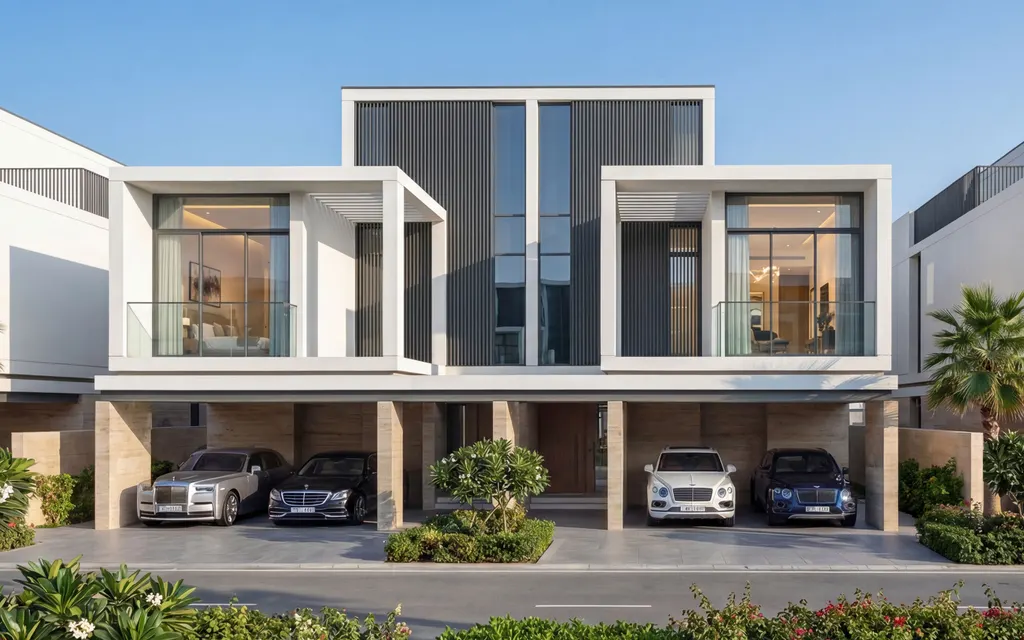 Courtyard villas with covered parking